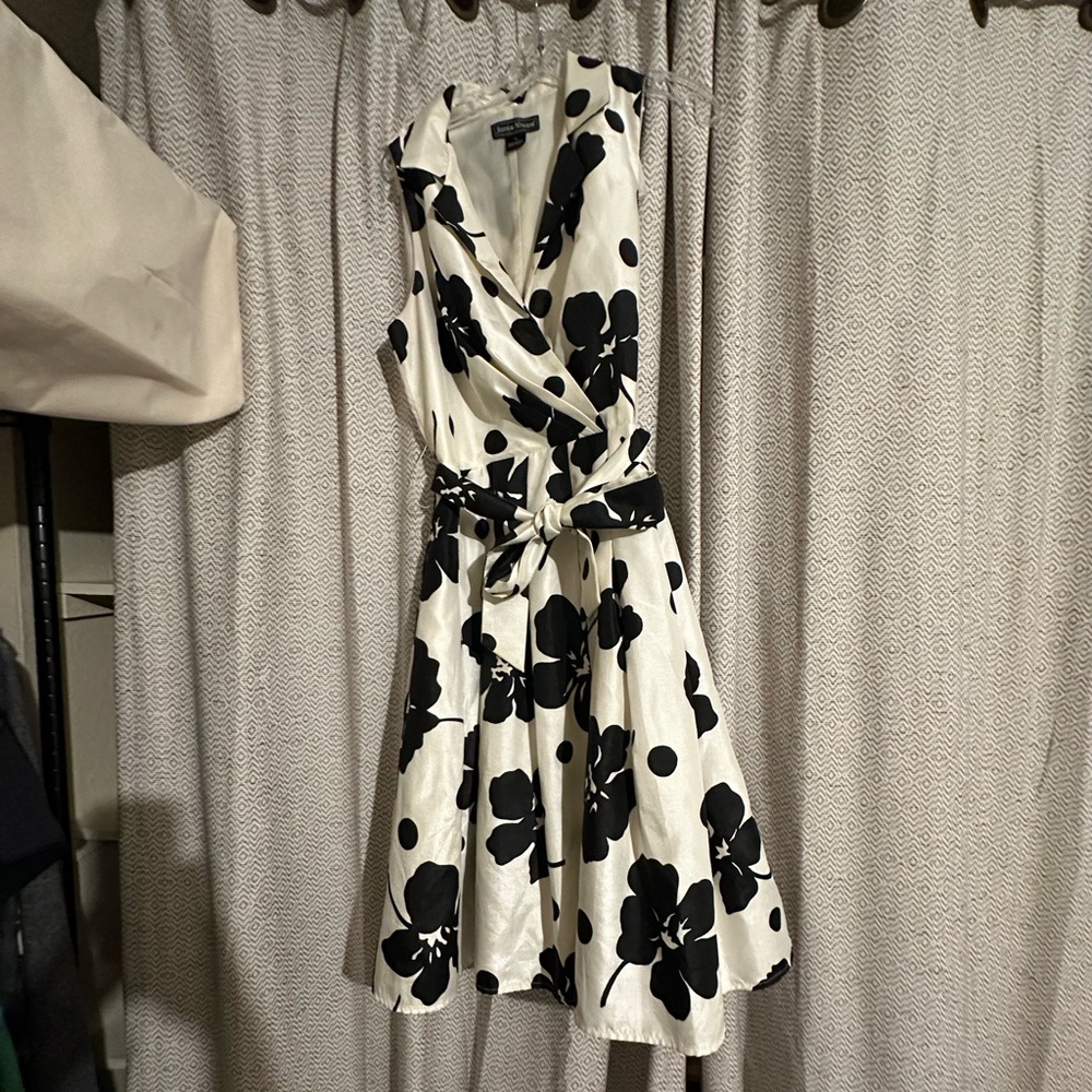 Black and White Floral Dress